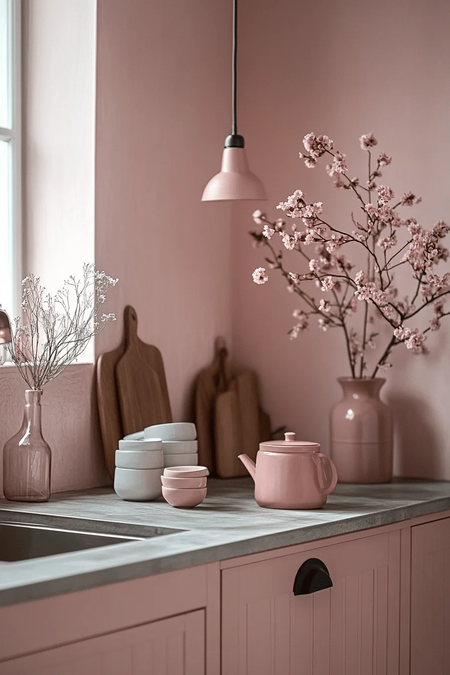 pink kitchen ideas decor