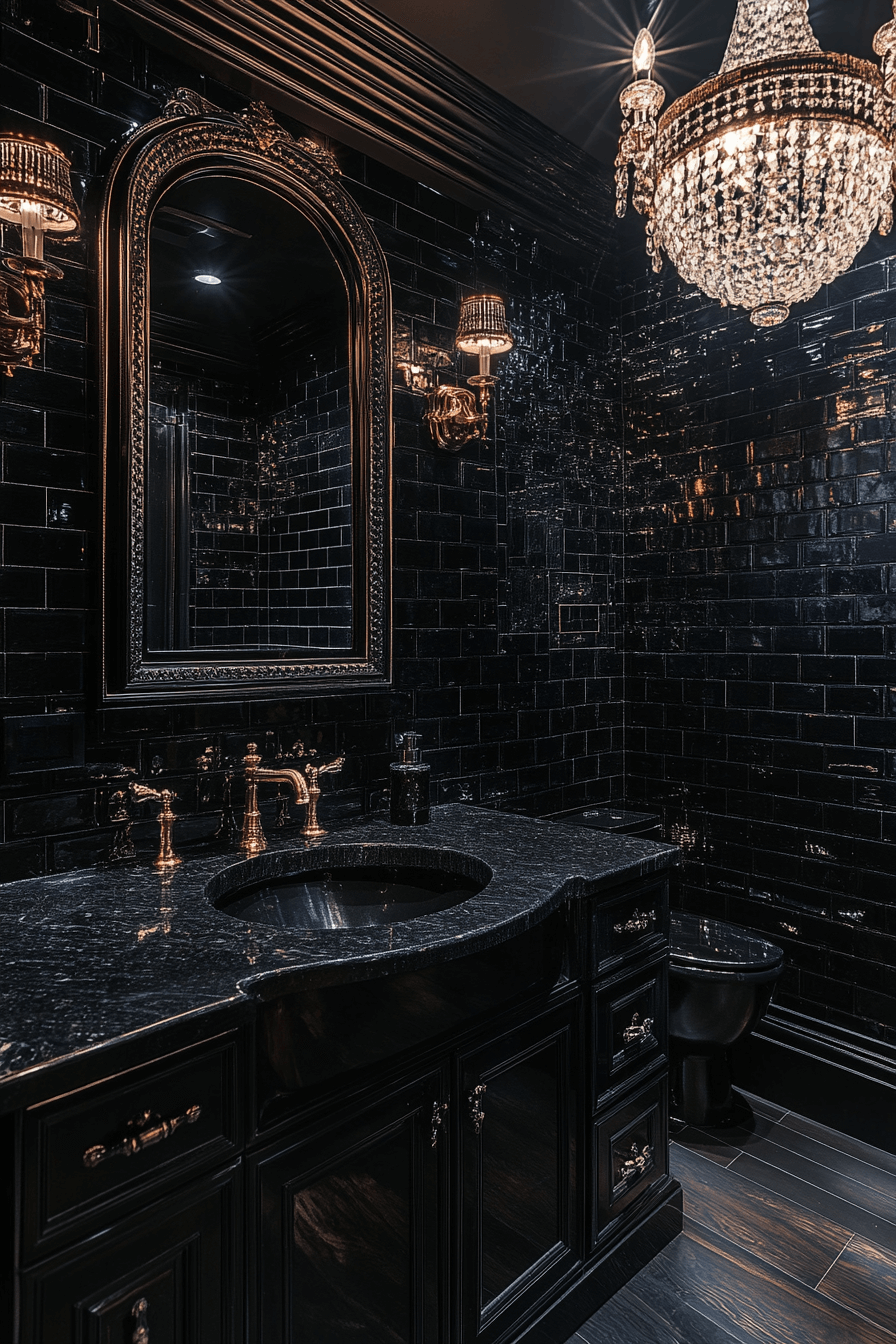 moody powder room