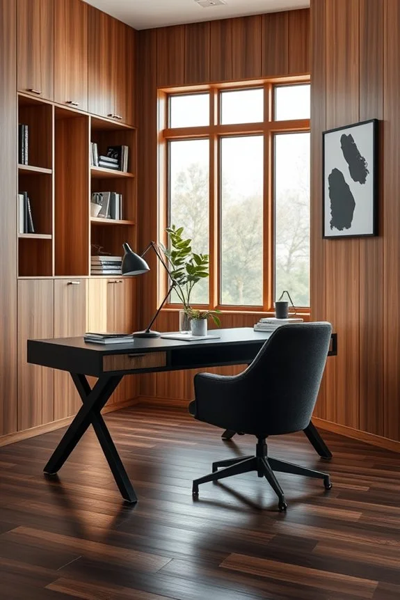 cozy black wood sanctuary