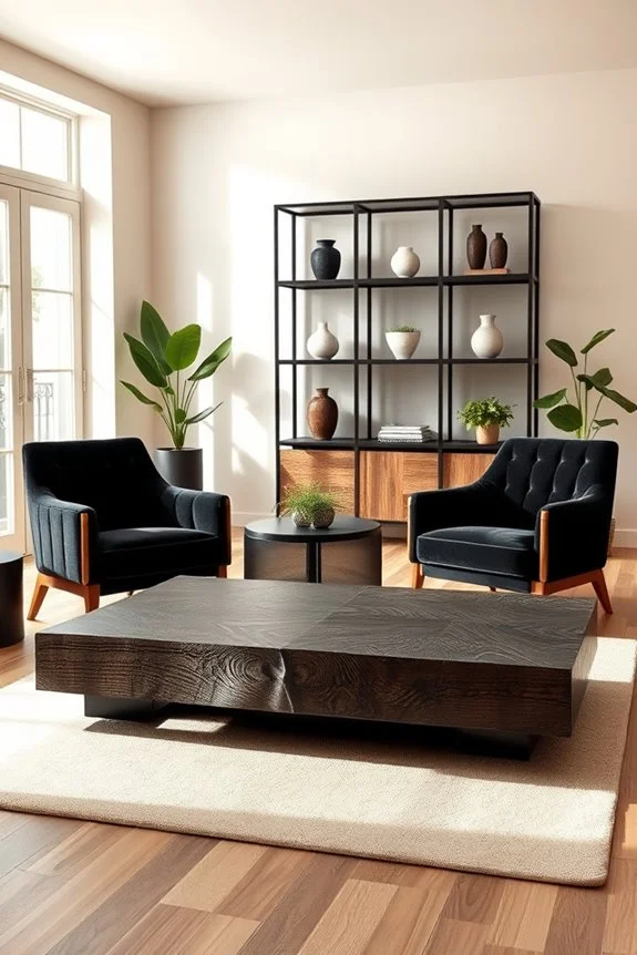 unique black wood furniture