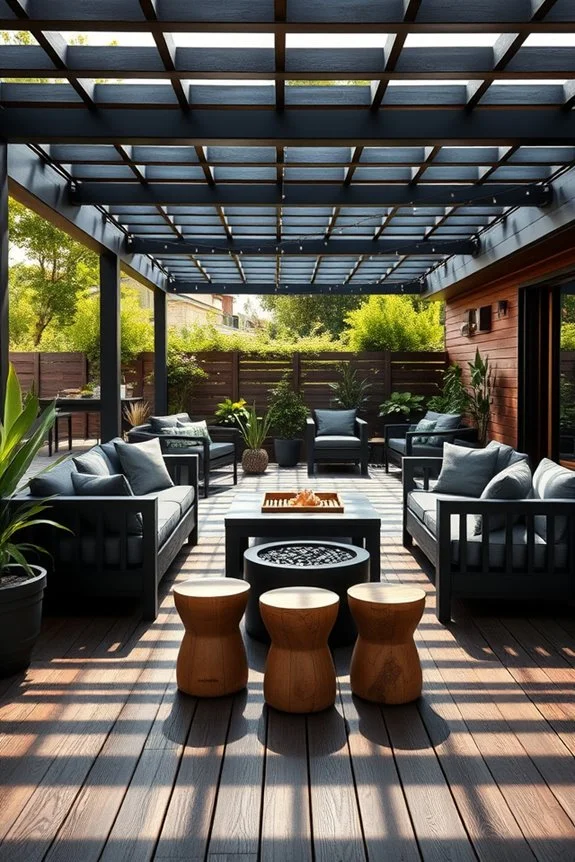 stylish black and wood retreat