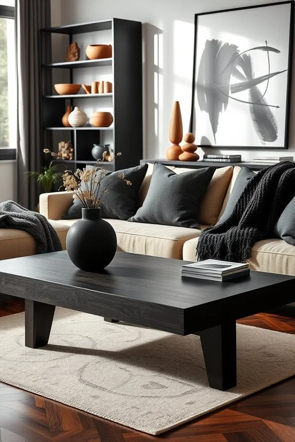 stylish black wood accessories