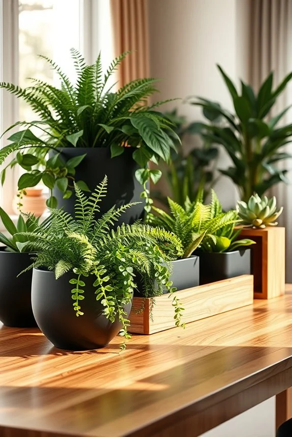 stylish black wood planters