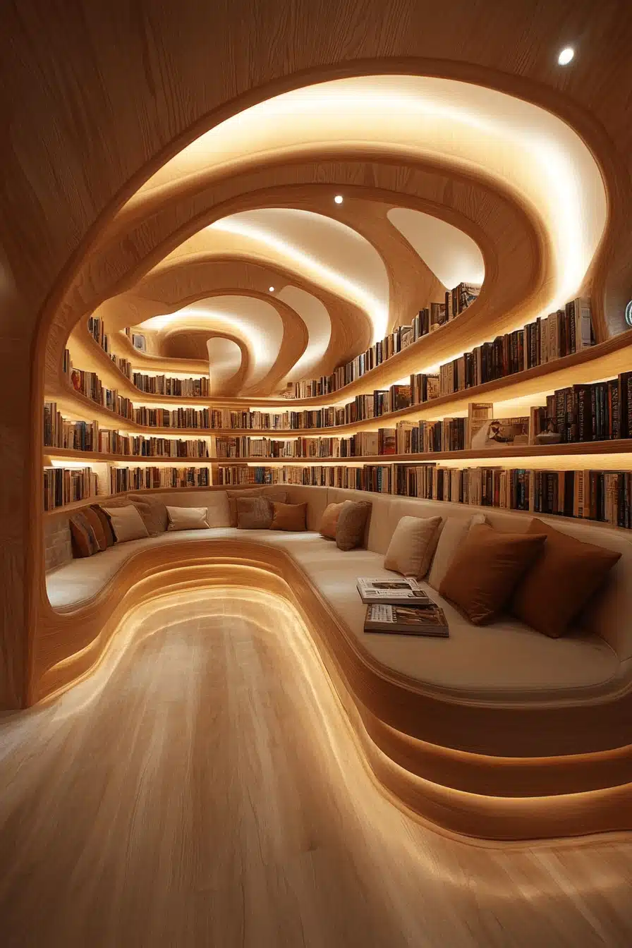 smart tech-integrated home library