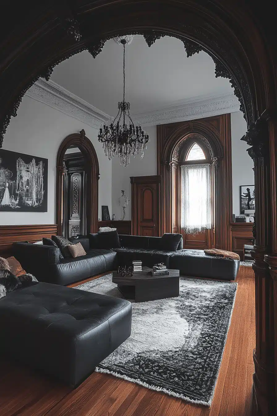 modern victorian living room