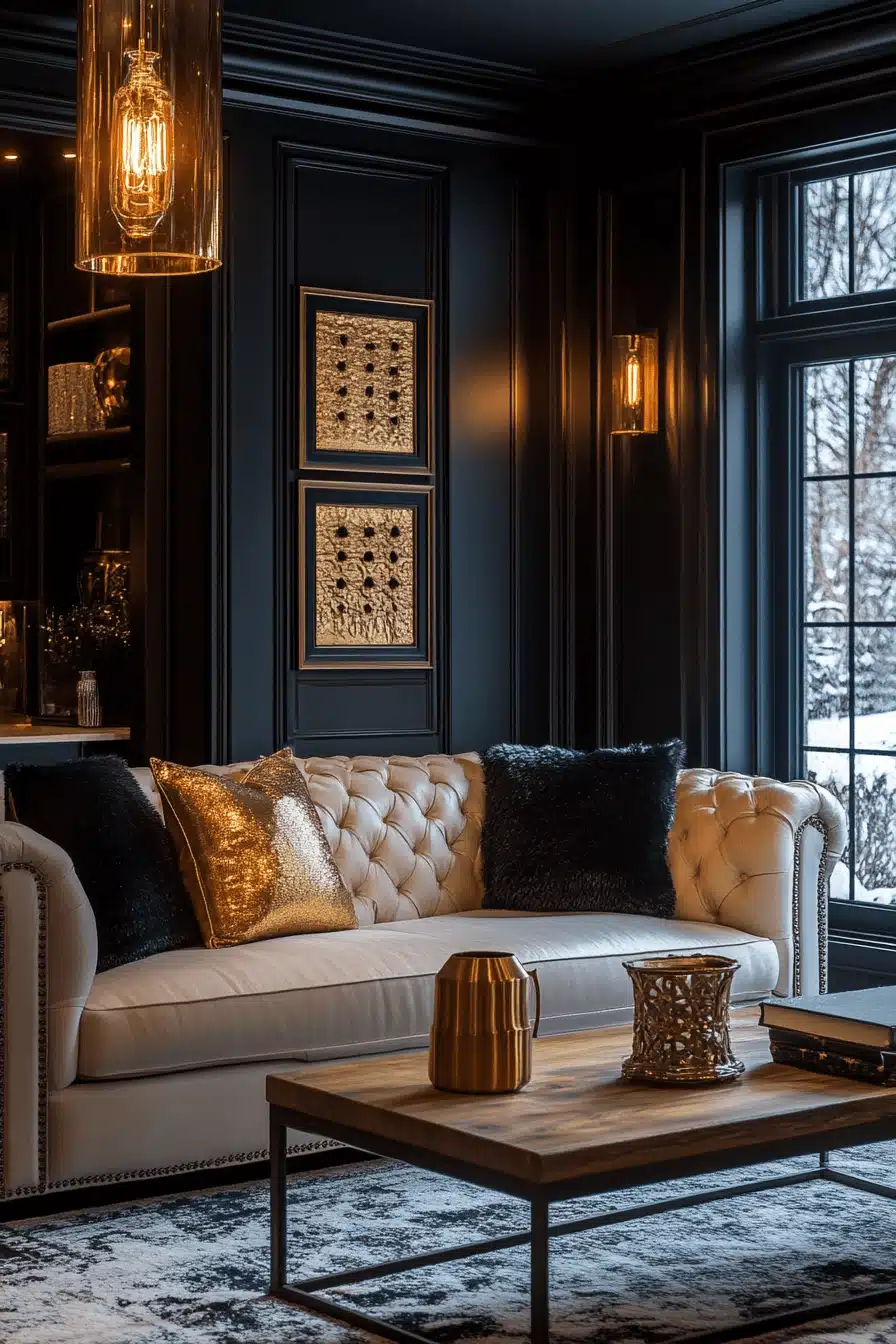 modern victorian living room