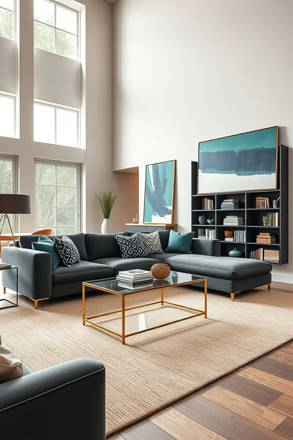 sophisticated color blocking design