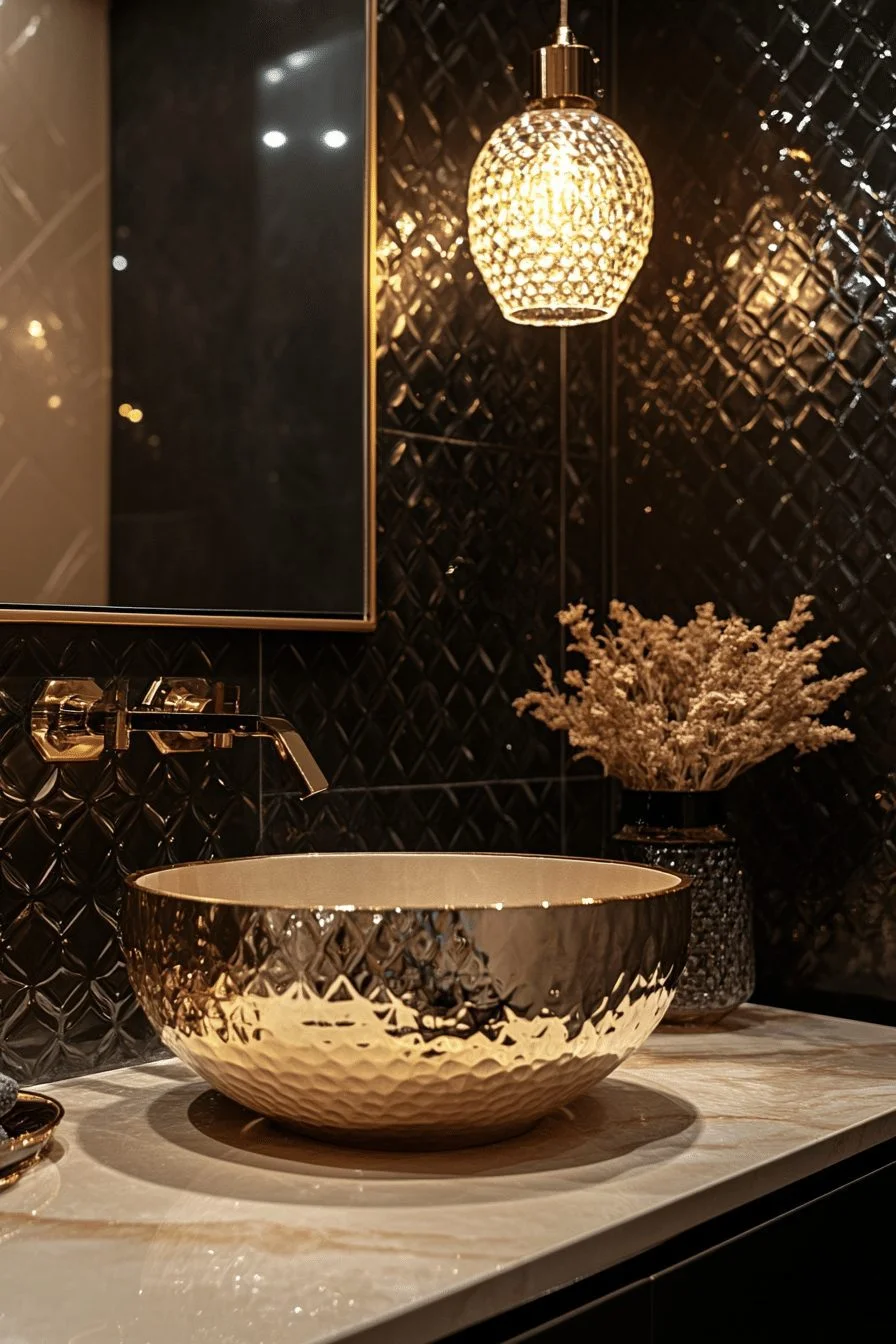 Opulent Contemporary Powder Room