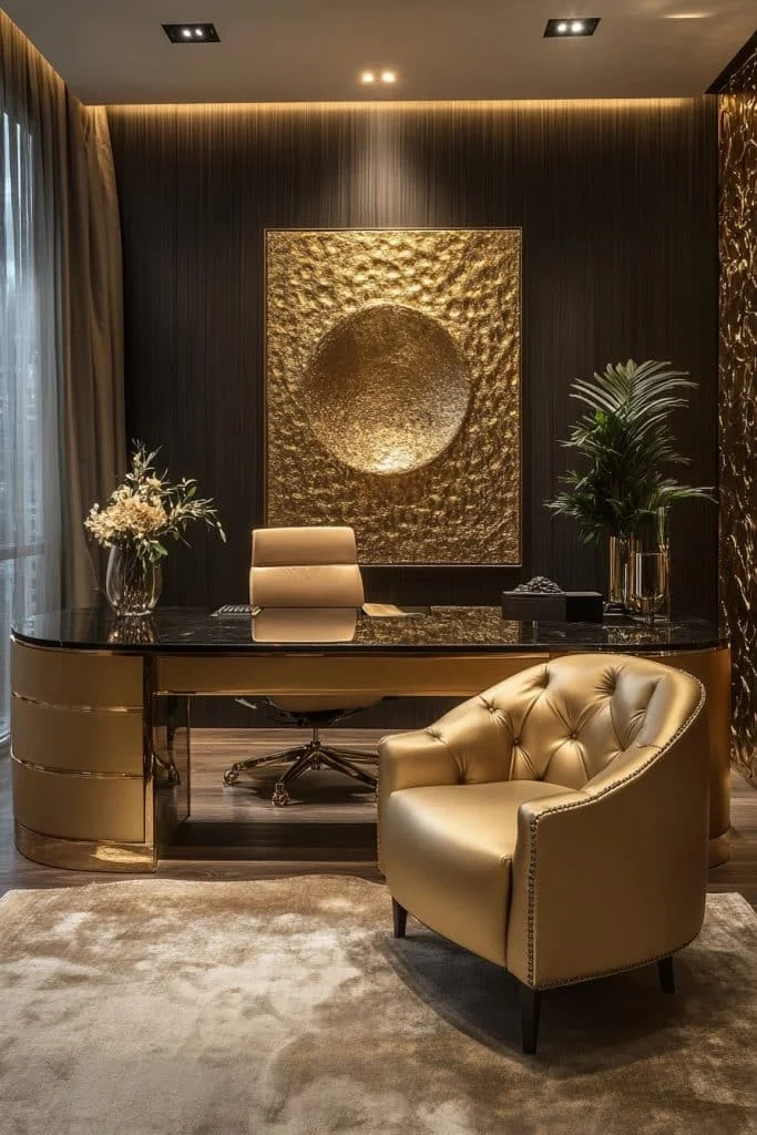 Gold Accented Office