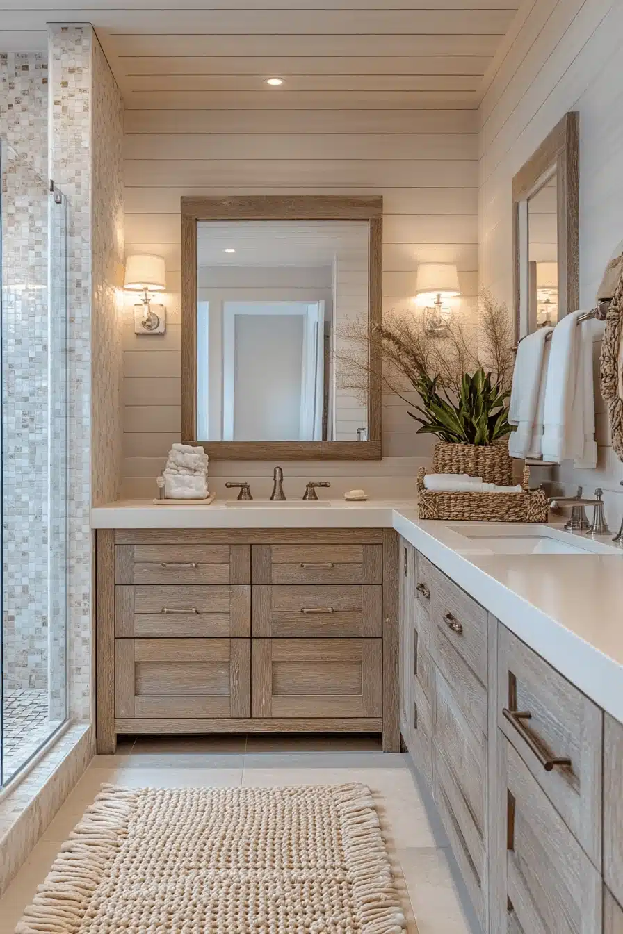 sandy tones coastal bathroom
