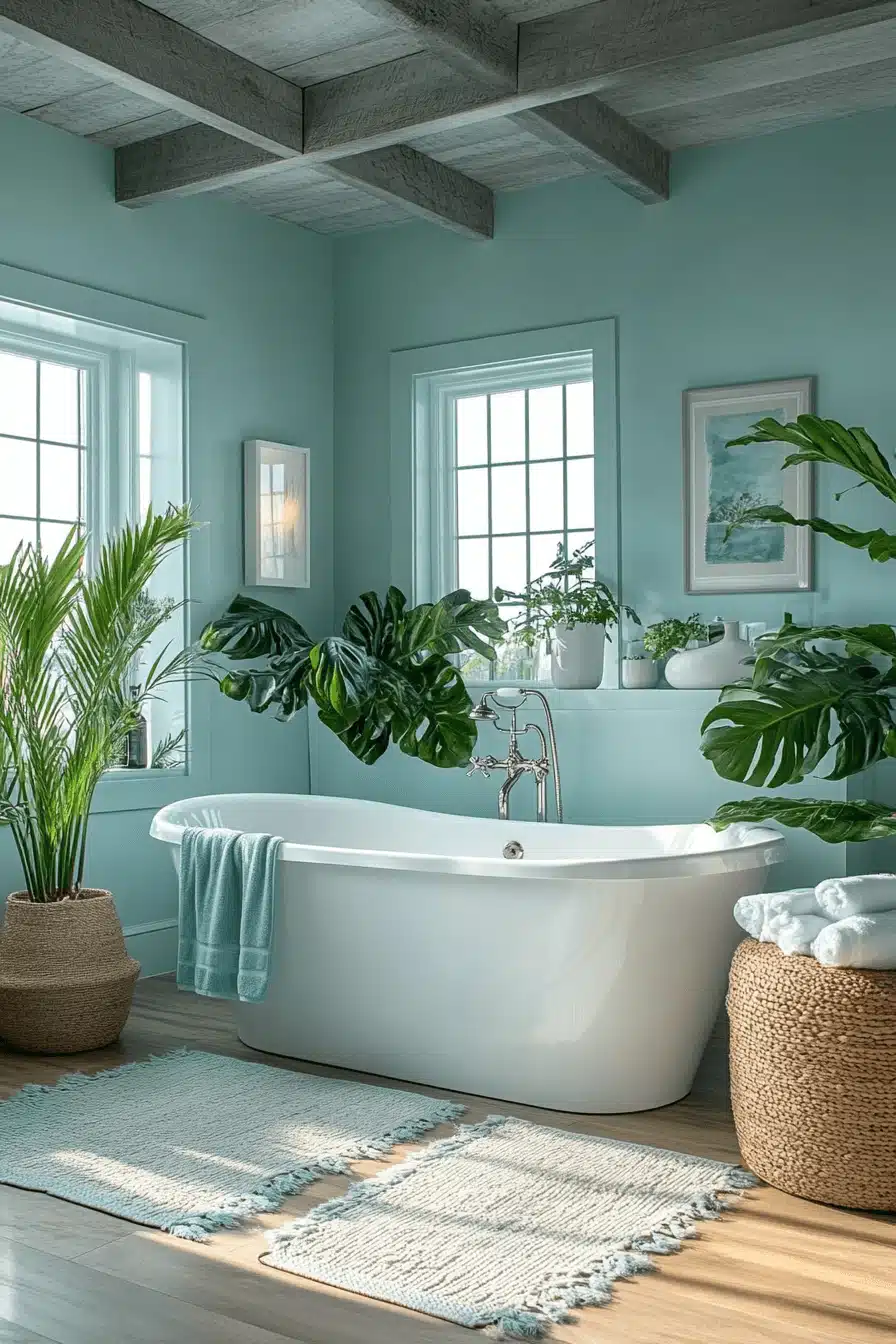 ocean breeze coastal bathroom