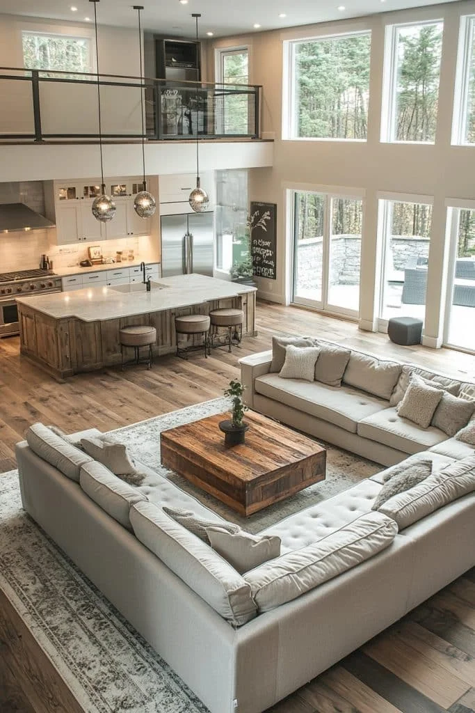 Open-Plan Contemporary Living Areas