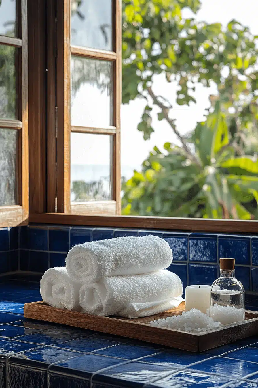 saltwater soaking coastal tub