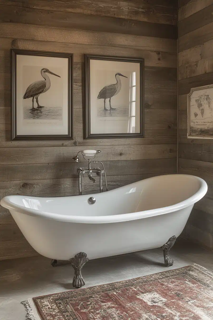 pelican pier inspired coastal water closet