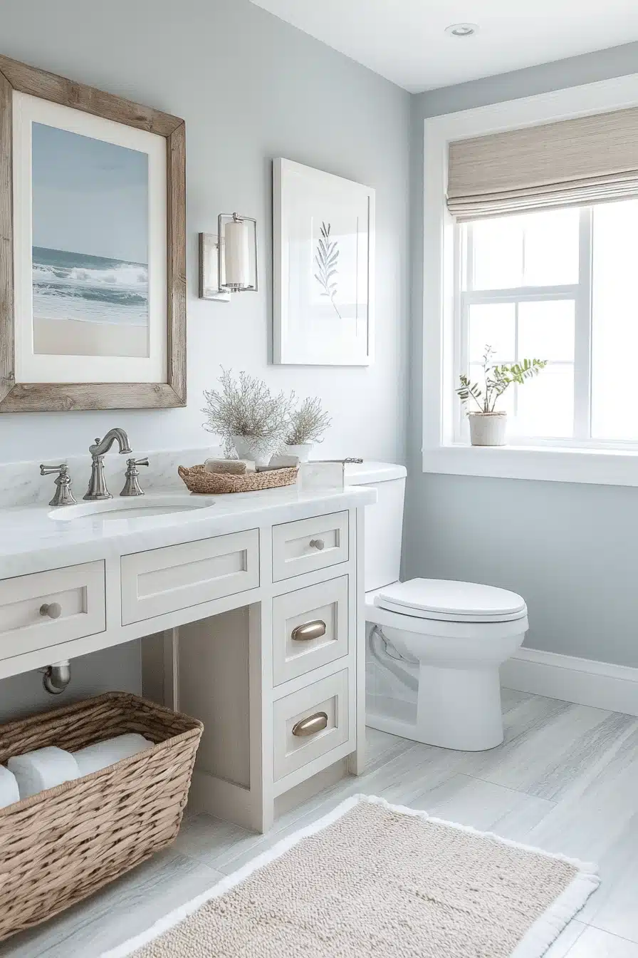 coastal minimalist style bathroom