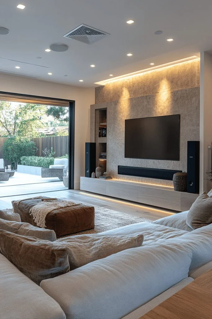 Contemporary Living Rooms Enhanced with Smart Home Technology