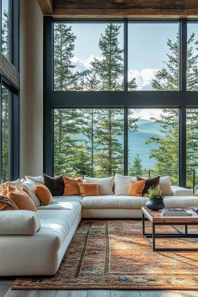 Living Rooms Highlighting Panoramic Windows