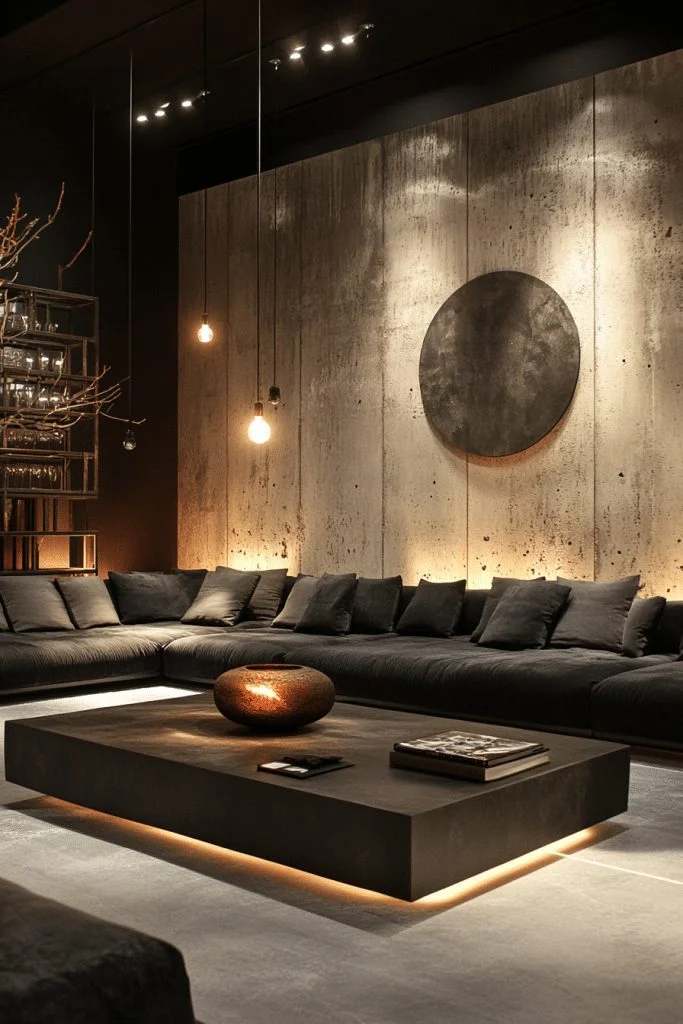 29 Brutalist Interior Design Ideas for a Bold Architectural Statement 5 Minimalist Lounge Area