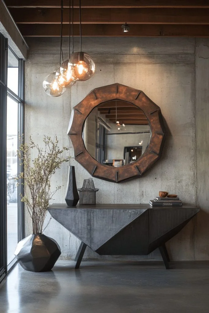 29 Brutalist Interior Design Ideas for a Bold Architectural Statement 8 Industrial Entryway