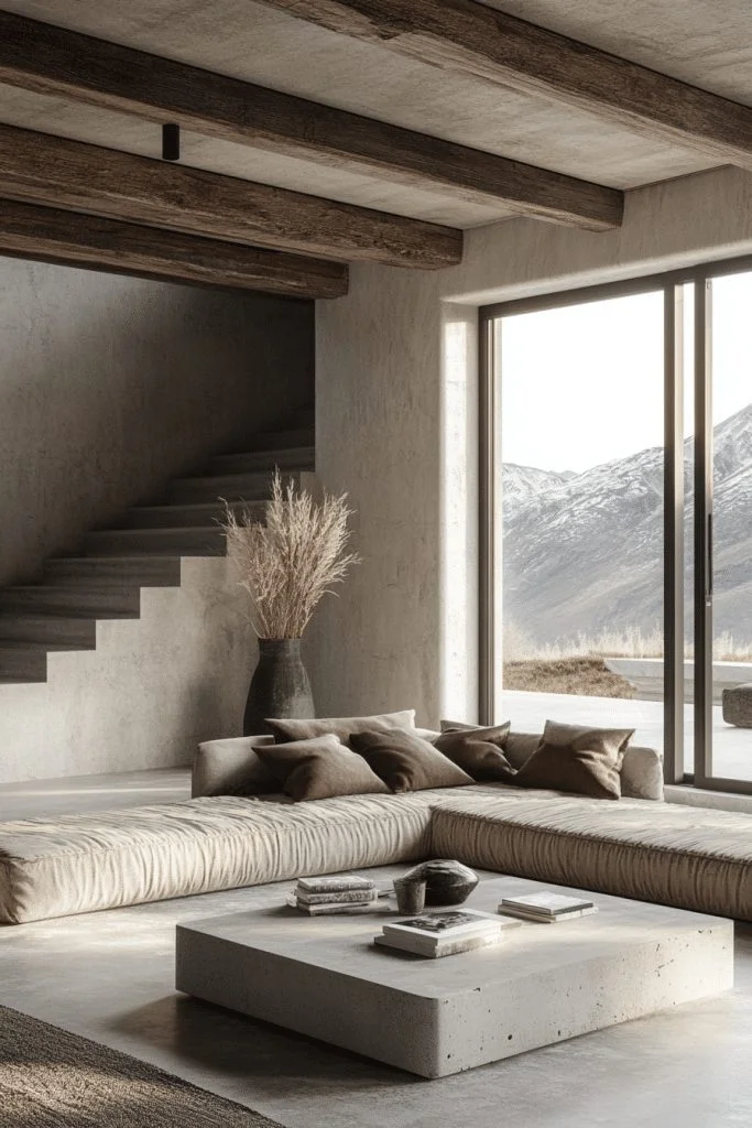 29 Brutalist Interior Design Ideas for a Bold Architectural Statement 23 Modern Family Room