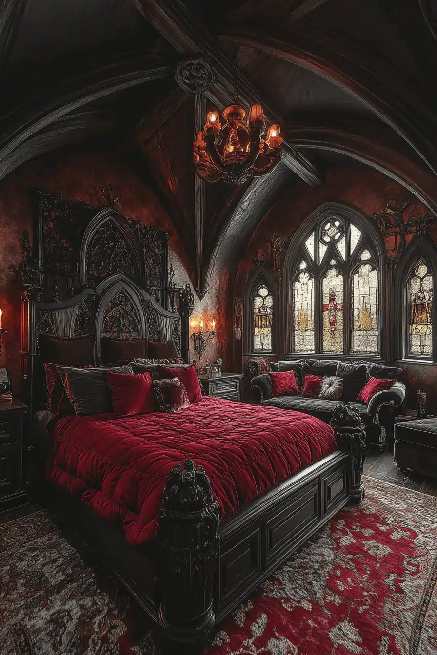 moody vintage bedroom