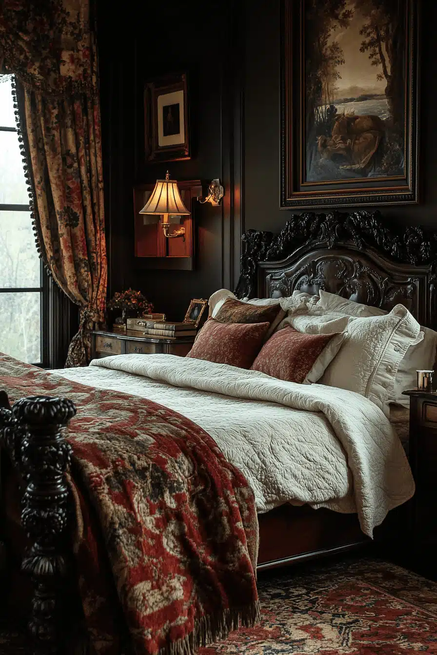 moody vintage bedroom