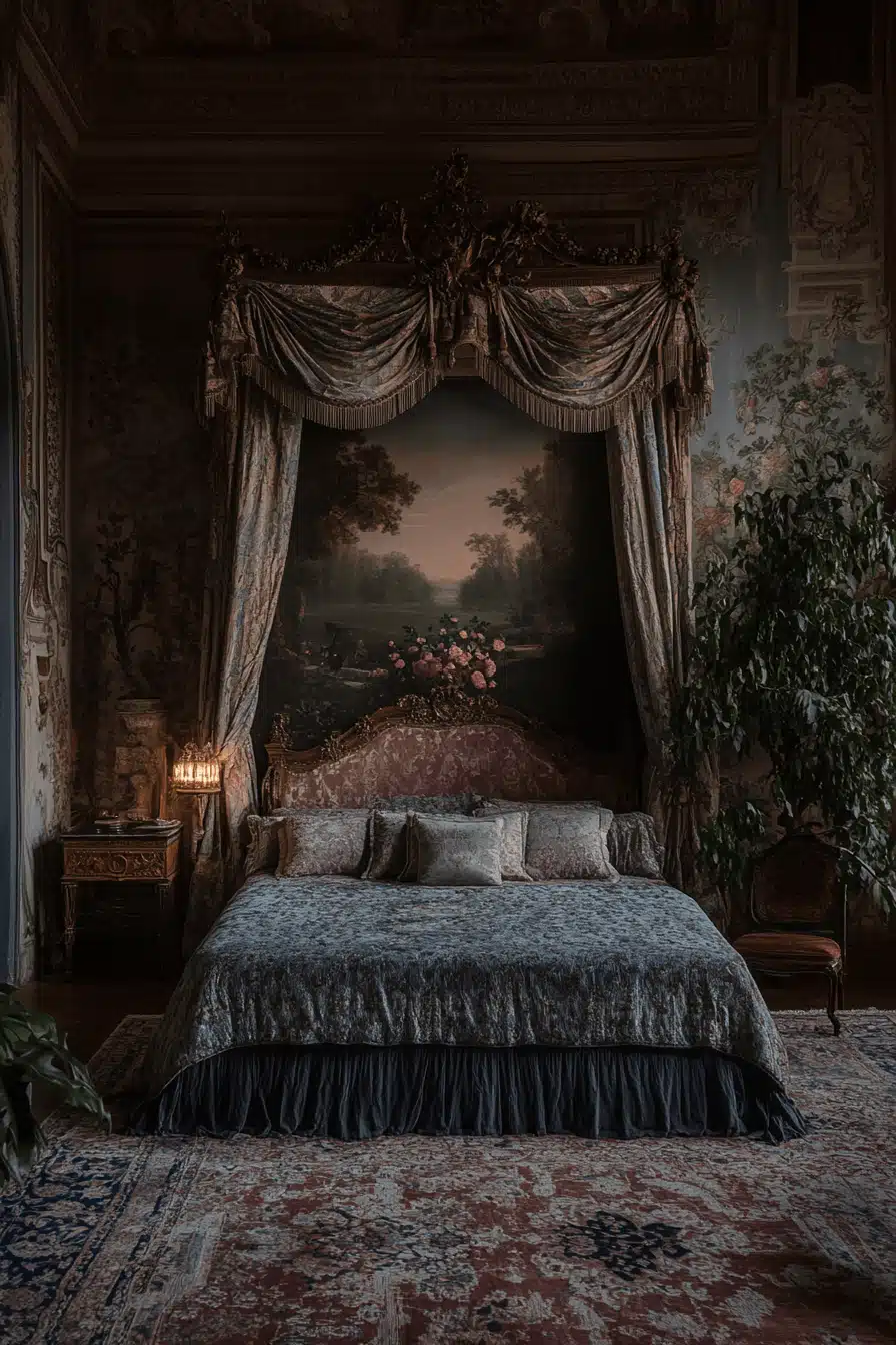 moody vintage bedroom