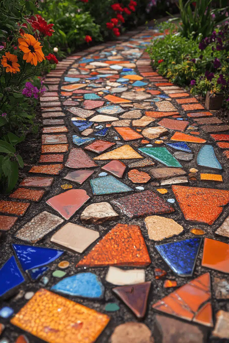 Colorful Mosaic Pathways