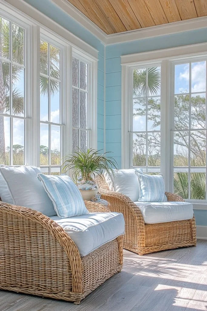 Bright Coastal Sunroom