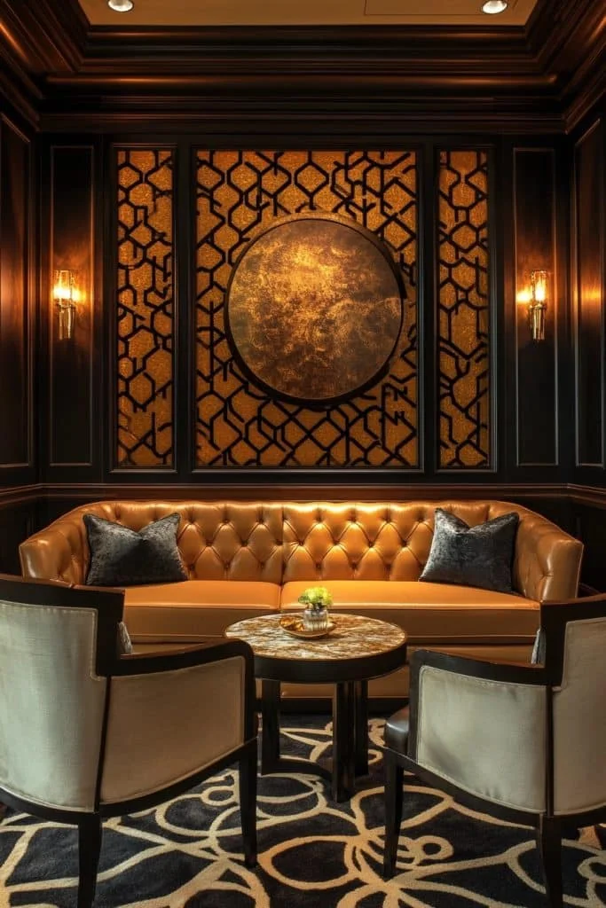 Art Deco Inspired Preppy Lounge