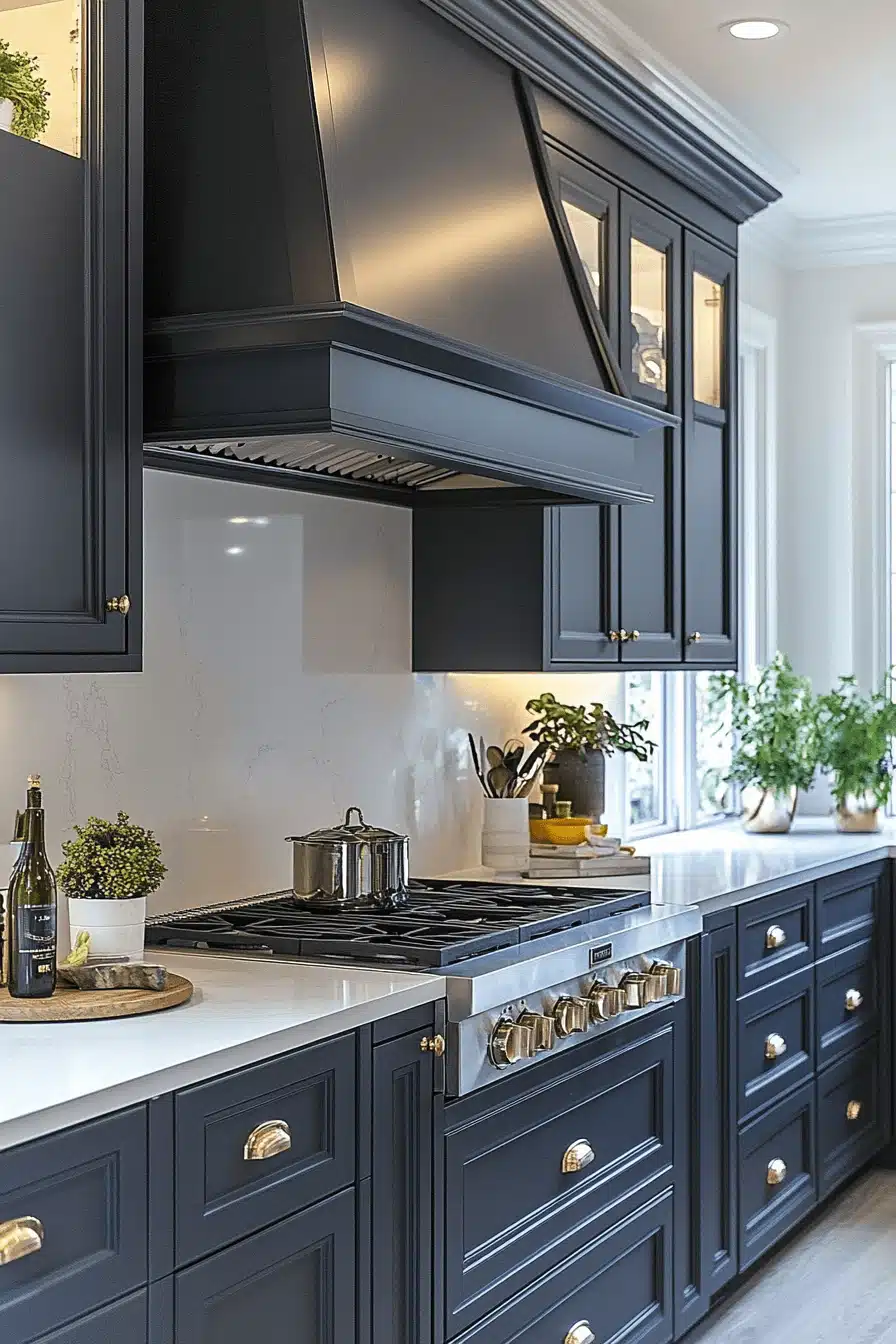 grey and white kitchen