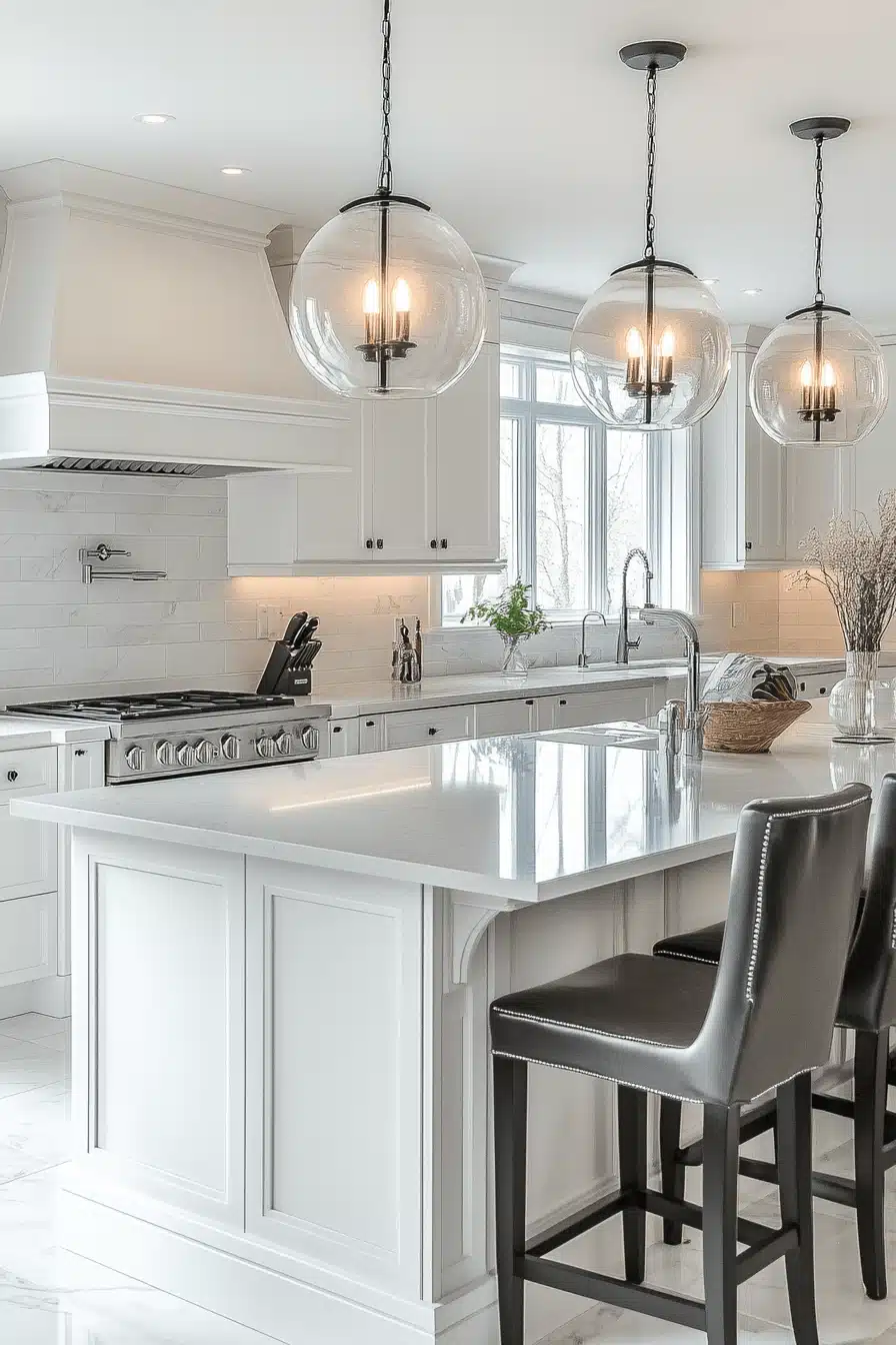 grey and white kitchen