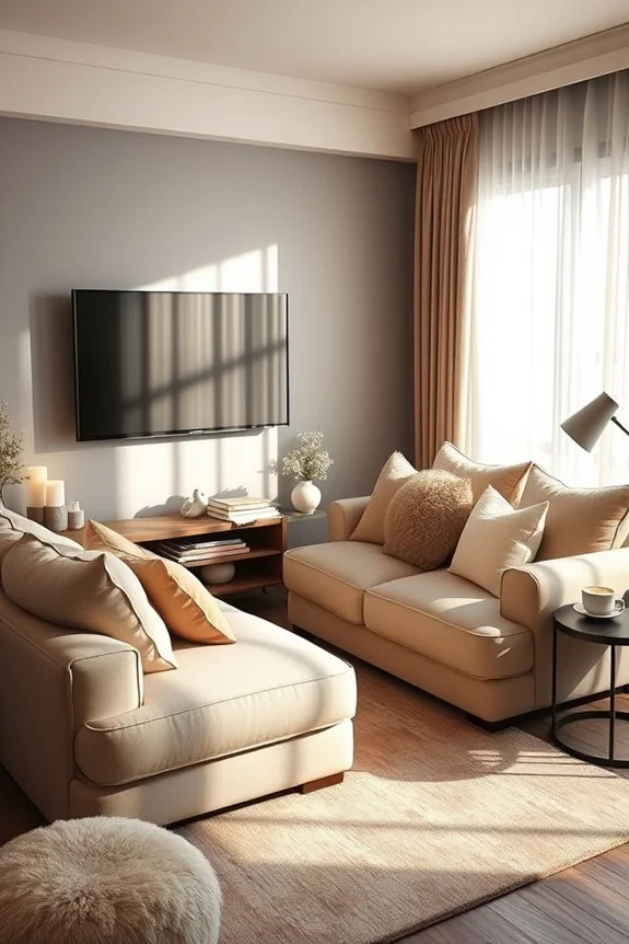 cozy family movie room