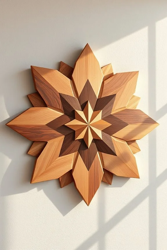 geometric wood art aesthetics