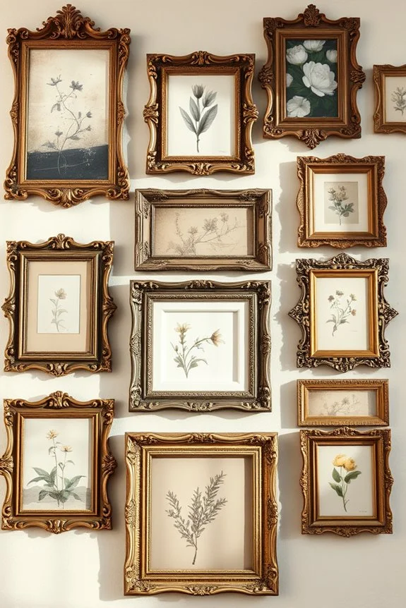 vintage frame gallery display