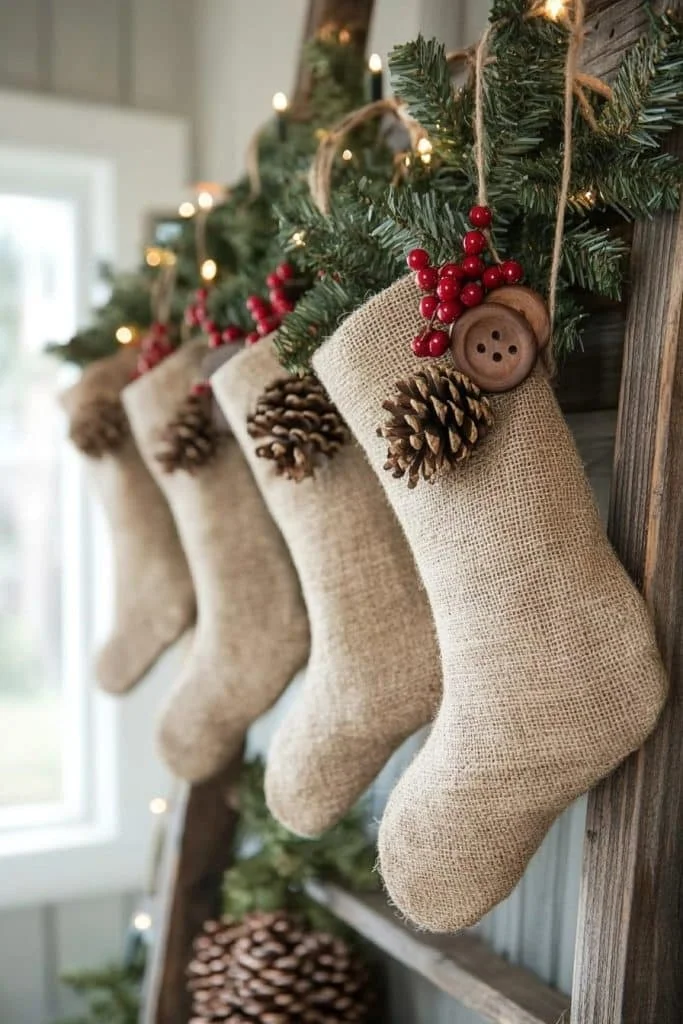 Rustic Burlap Stockings