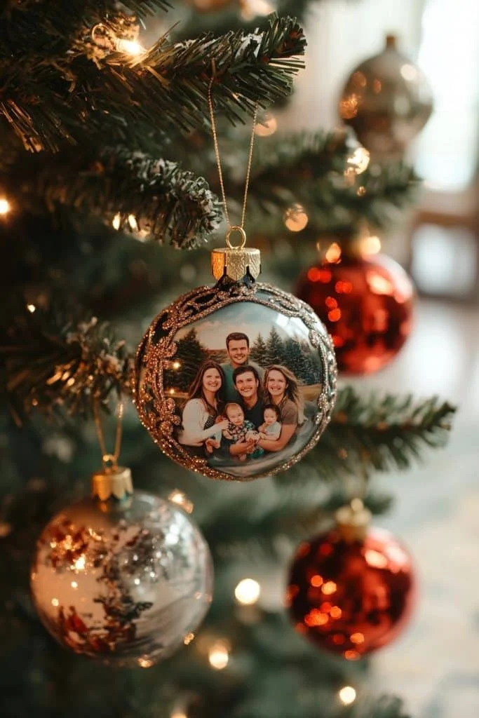 Custom Family Photo Ornaments