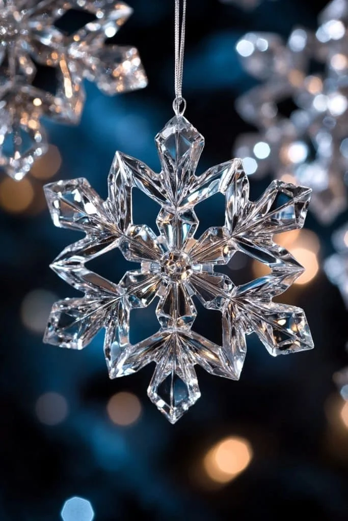 Dazzling Crystal Snowflake Ornaments