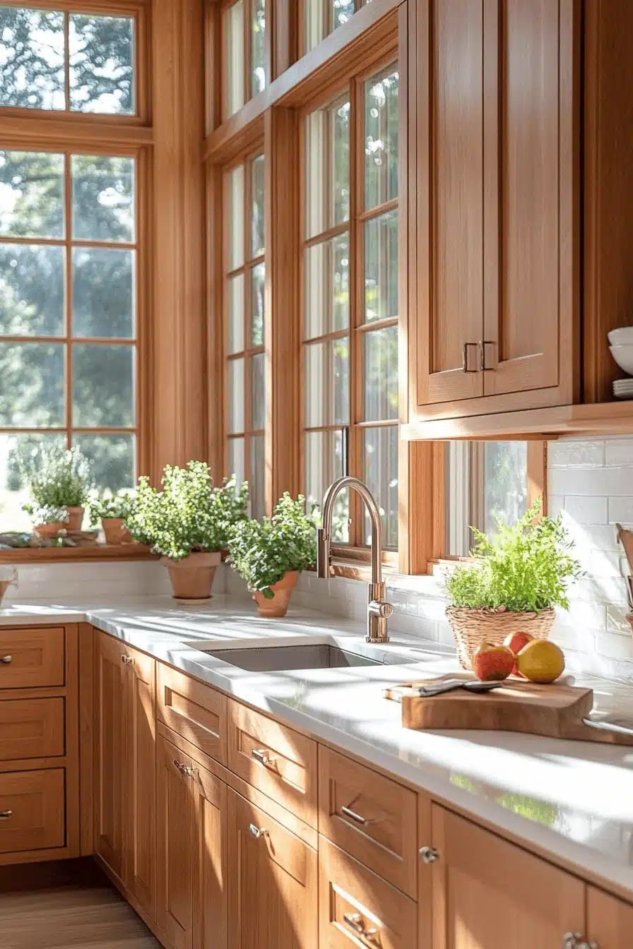 light wood kitchen cabinets