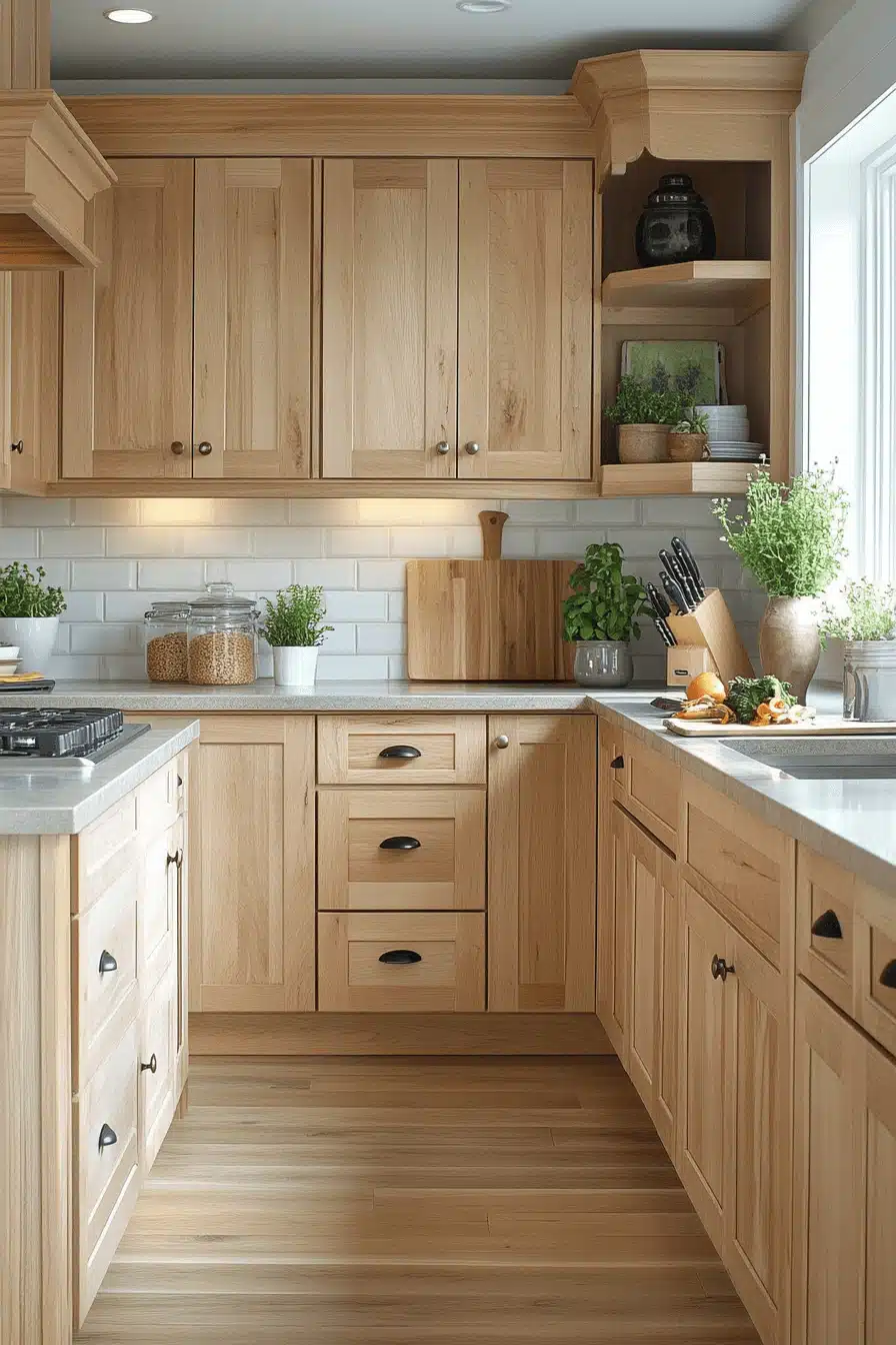 light wood kitchen cabinets