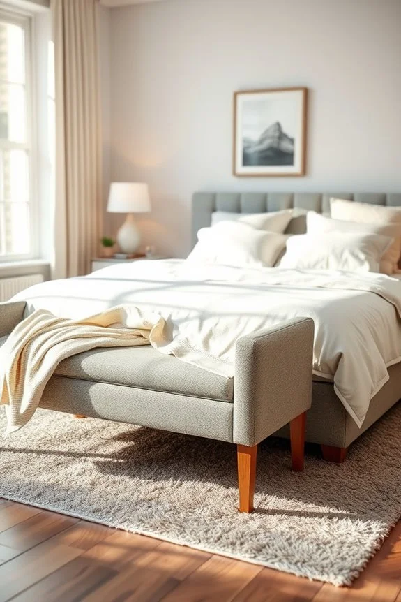 stylish functional bedroom bench