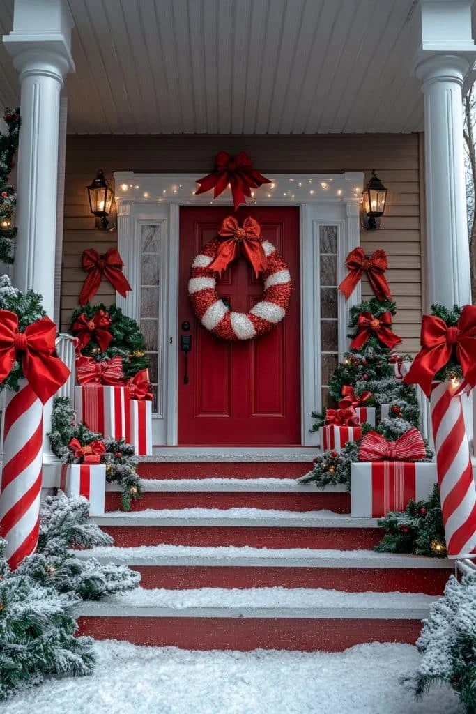 Playful Candy Cane Porch Theme
