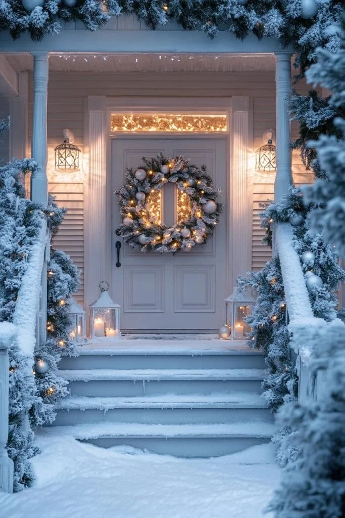 Elegant Frosted Porch Design