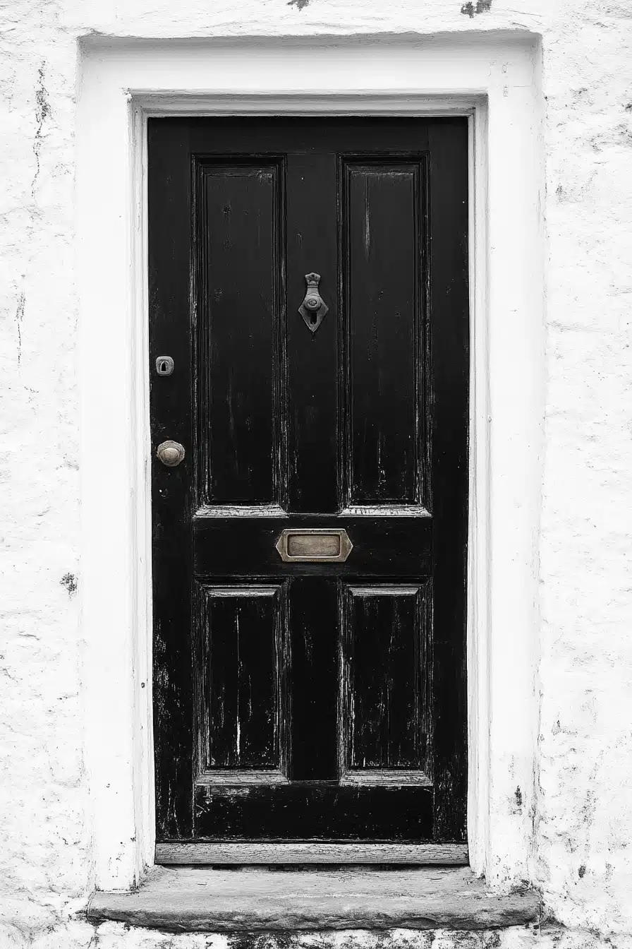 monochrome front door ideas