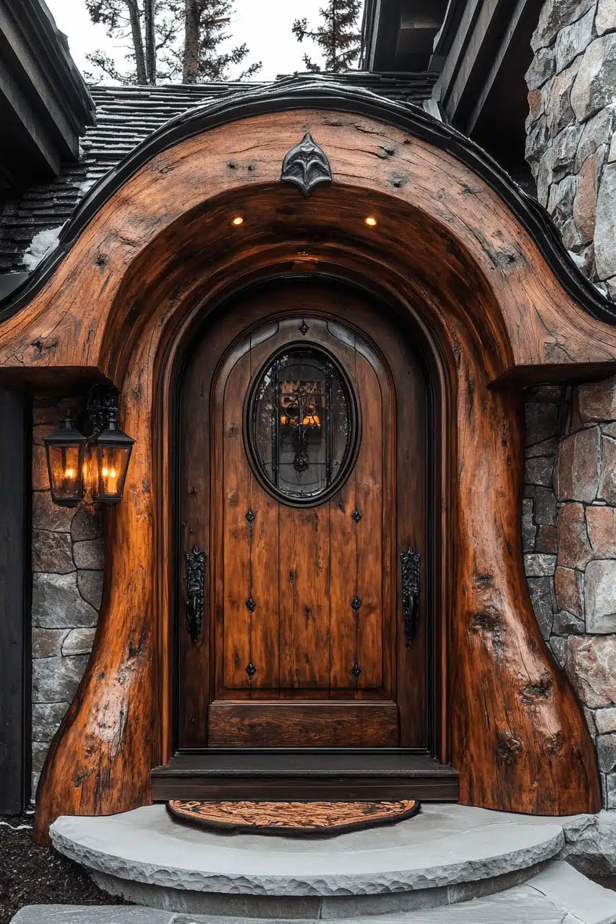 textured wood front door ideas