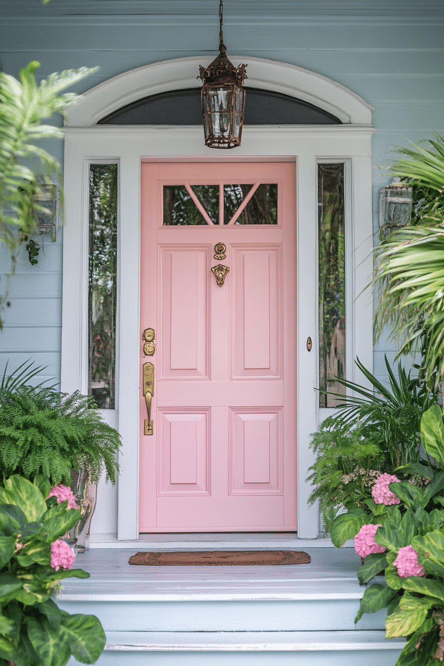 pastel front door ideas