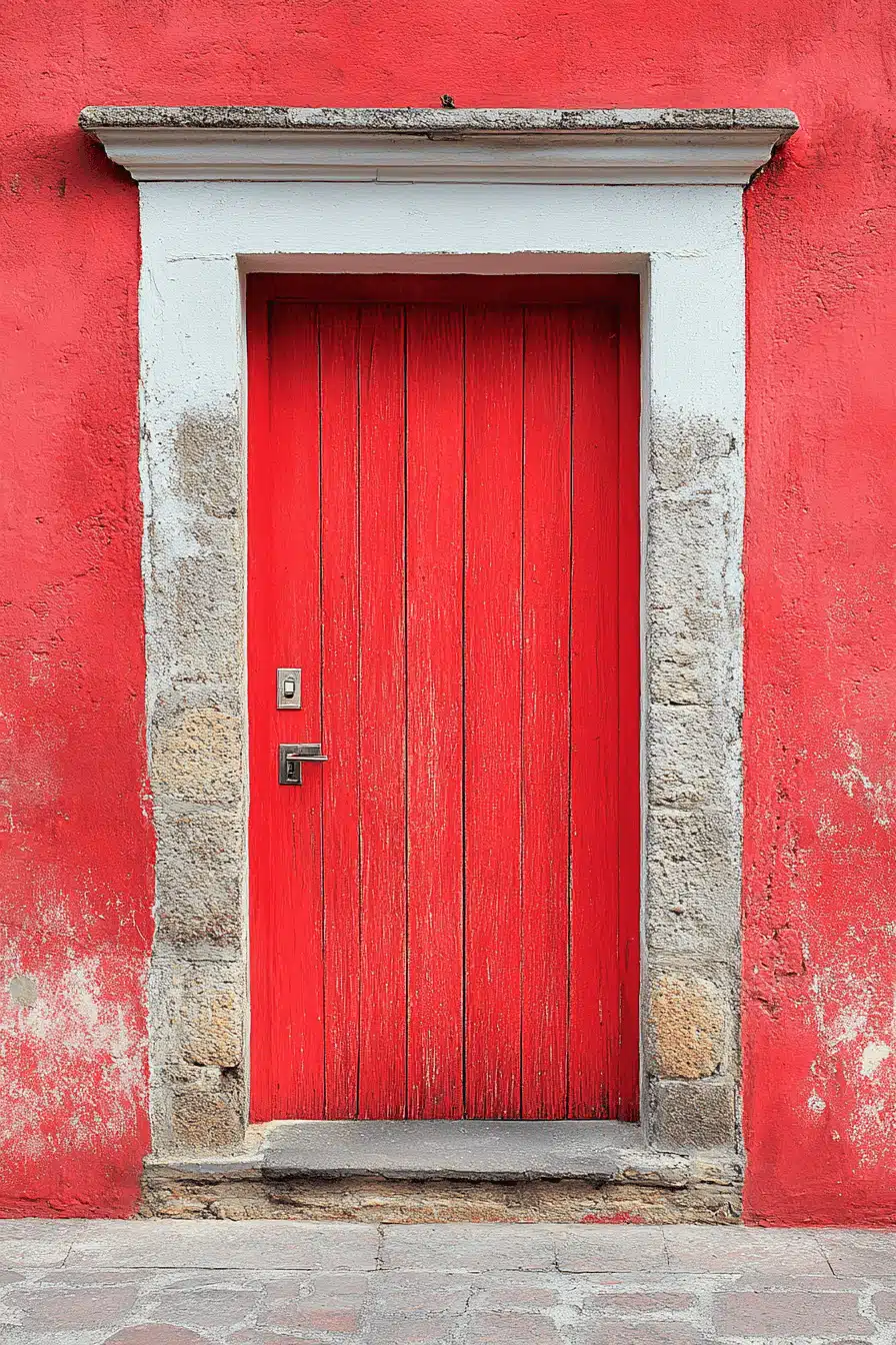 contrast trim front door ideas