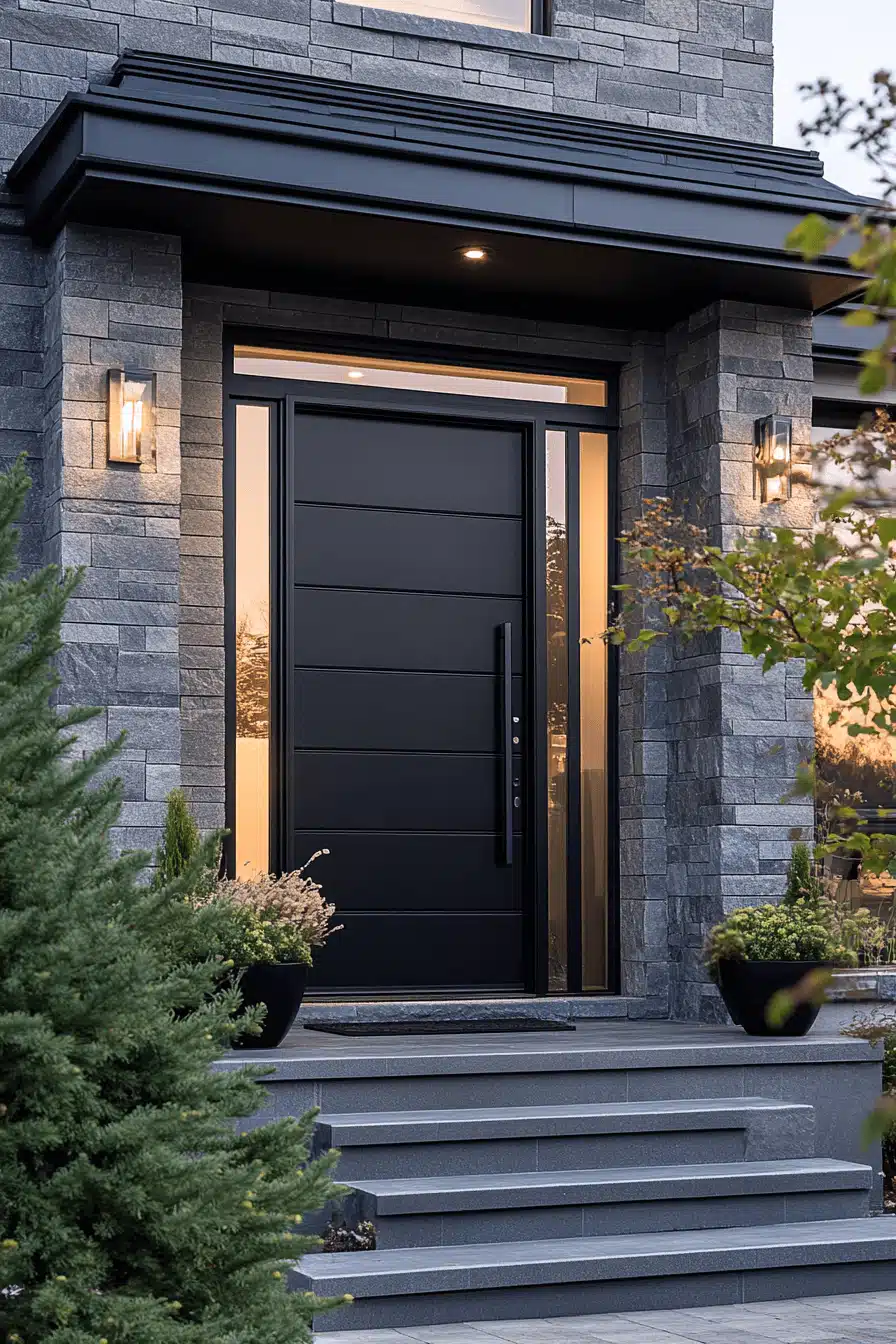 black matte front door ideas