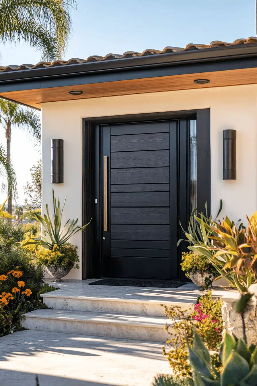 horizontal panel front door ideas