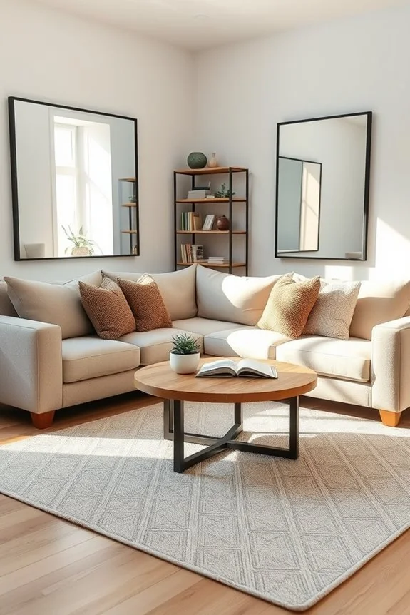 mirrors enhance spacious illusion